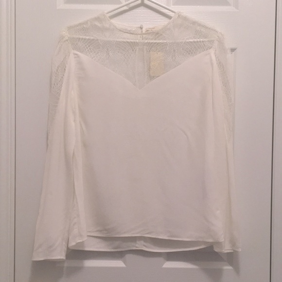 Maje White Lace Blouse NWT - Picture 4 of 7